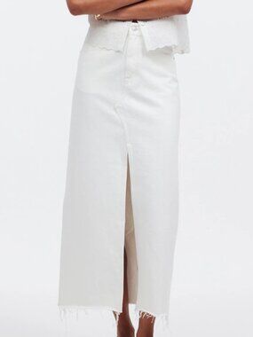 The Rilee Denim Midi Skirt